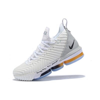 Nike Erkek Lebron 16 Beyaz / Gri / Turuncu Basketbol Ayakkabısı Türkiye - YPGZKICM